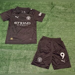 Erling Haaland #9 Manchester City Away Kids Jersey 25/26
